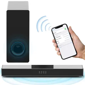 Soundbar with subwoofer, 2.1ch soundbar with Dolby Atmos surround sound system, adjustable bass home theater BT TV speaker, suitable for smart TV/projector/PC.