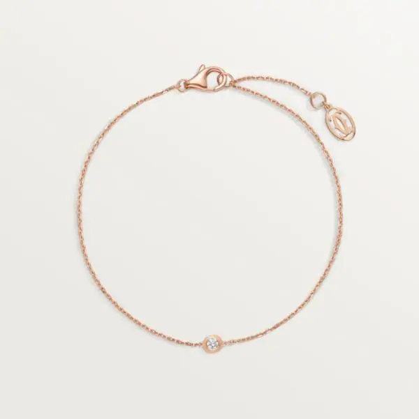Pre-owned Cartier D'Amour Rose Gold Bracelet Small Model, Full Set