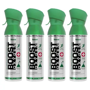 Boost Oxygen® Supplemental Oxygen | Discounted 4-Pack | Medium Size | Natural or Aromas