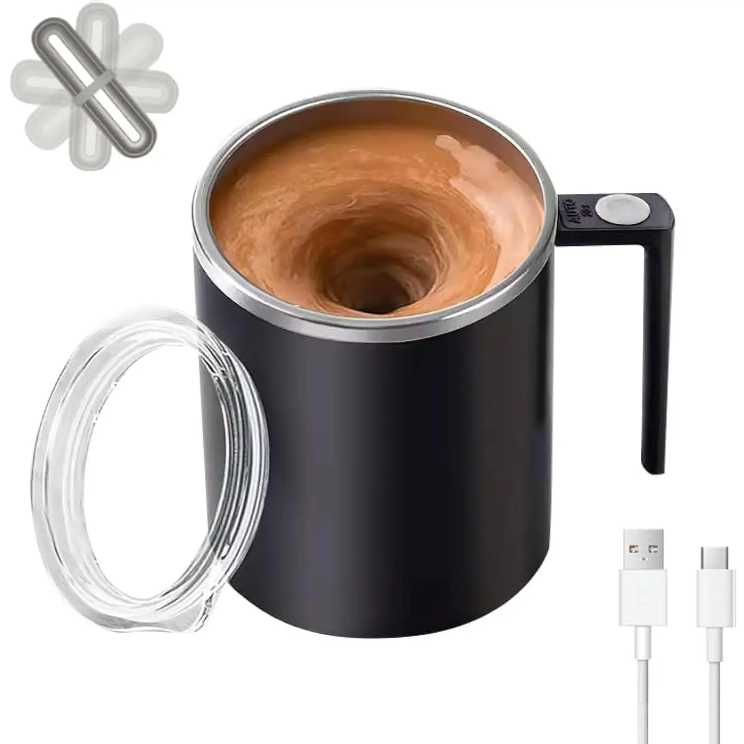 Electric Magnetic Stirring Cup for Home Kitchen Appliances, High-Speed Motor, Food-Grade Inner Tank, Safe and Practical Drink Mixer, USB Rechargeable Mixer, Handheld Drink Mixer