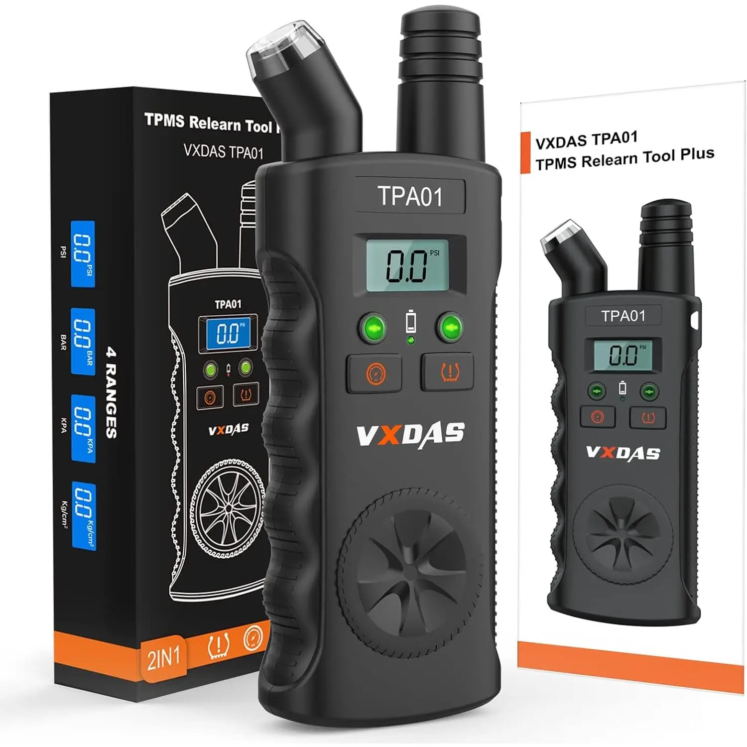 【Limited Time Event】TPMS Relearn Tool Digital Tire Pressure Gauge TPA01 Plus 2 in 1 Tire Monitor System Activation Tool for GM Buick/Chevy/Cadillac,TP