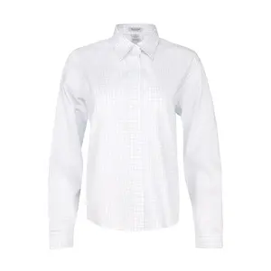 River's End Womens Ezcare Woven Collared Long Sleeve Button Up Shirt Casual Tops Casual - White