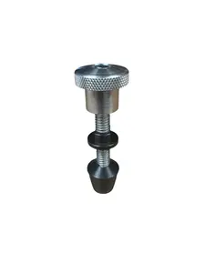 5/16-2.87-RK Free Spindle for Open Arm Clamps 5/16-18unc x 2.87 lg Rubber Spindle 5/16 Thru Aluminum Knob for Quick Easy Adjustment