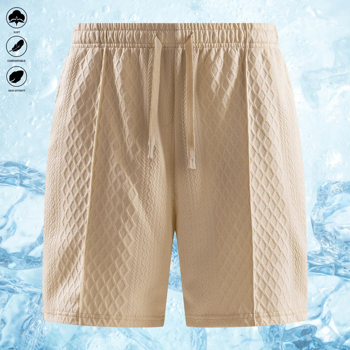 Men's Summer Casual Sports Suit Polo Shirt Short Sleeve and Drawstring Pocket Shorts