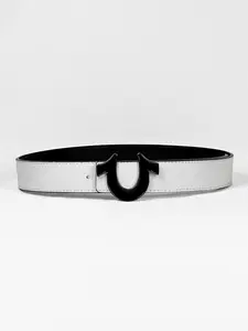 Men's U-shaped buckle belt with adjustable design, light luxury business casual style, suitable for pairing with jeans, a great choice for father/boyfriend gifts