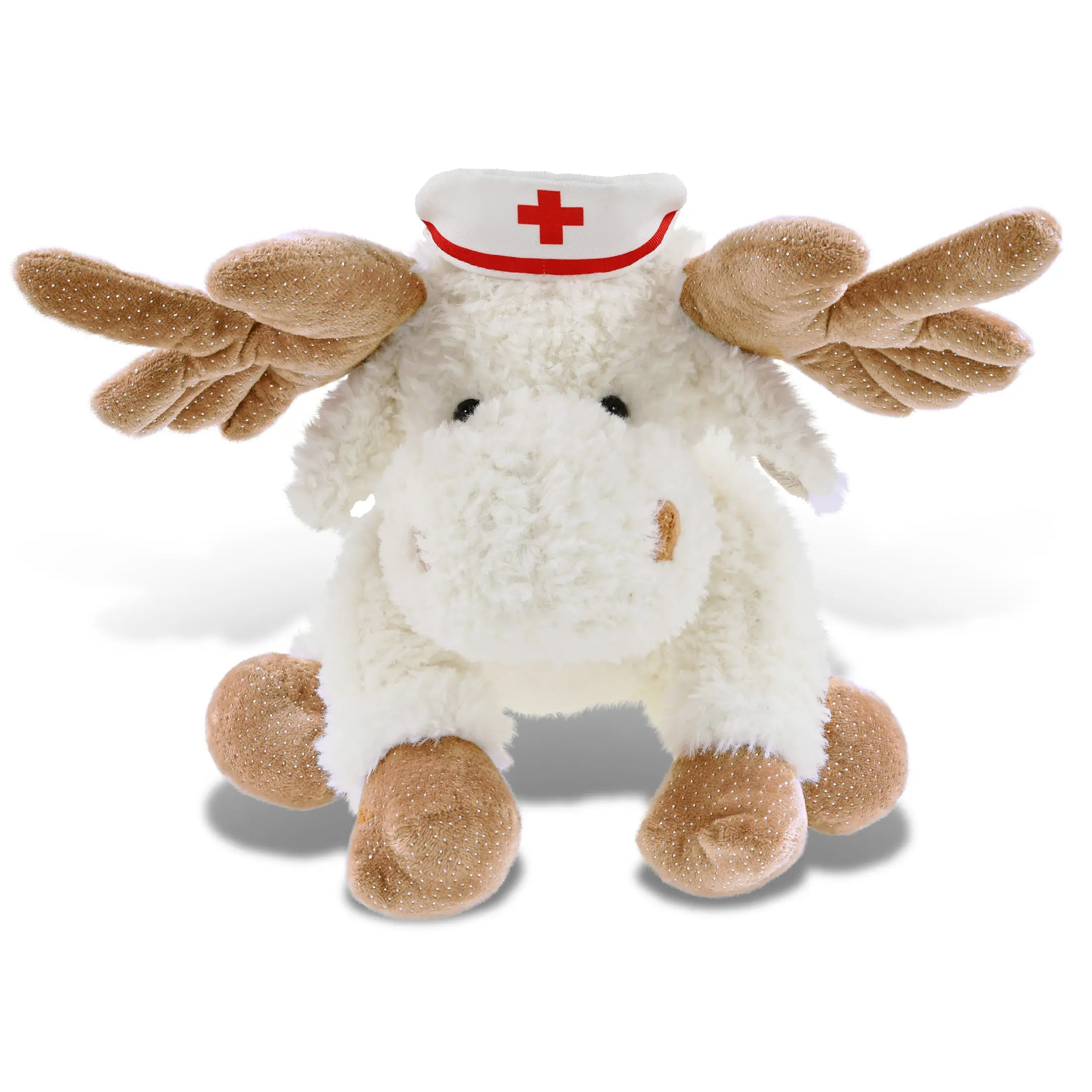 SUPER SOFT PLUSH - FANCY FLOPPY MOOSE 10.5" NURSE