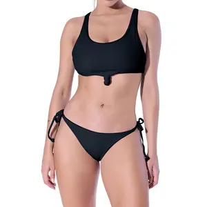 Heather Halter Bikini - Black