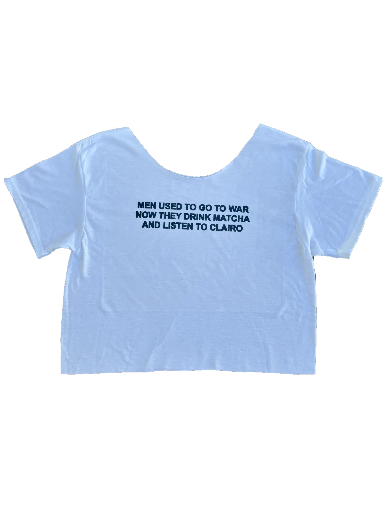 MEN USED TO GO TO.. Cut Off Tee T-shirt DRINK MATCHA Shirt with Y2K aesthetic text graphic tee comfy shirt trendy 2000s party
