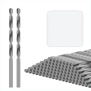 100 PCS 1/8 Inch Drywall Bit, Spiral Saw Tip Cutting Bits Tools with Box, Guide Point Cutting Bits for Use with Spiral Saws, for Drywall Work, Outlets, Woodworking, Construction Tasks (Silver)