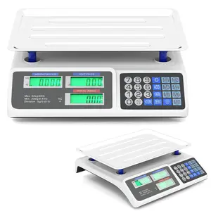 COSTWAY - 66lb Price Computing Scale Commercial Food Scale with Dual LCD Displays