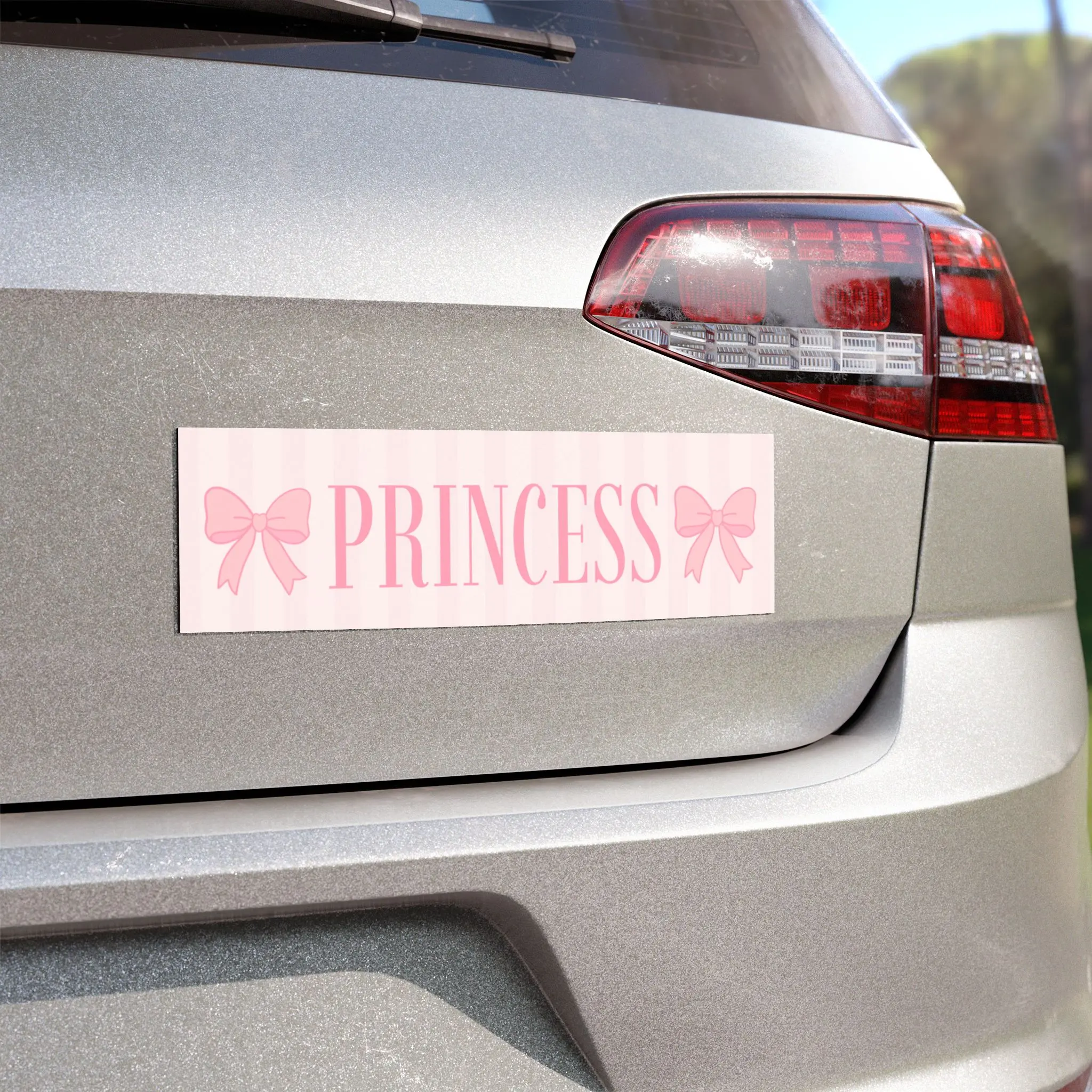 Pink Stripes Princess Car Magnet for Automotive, Motorcycle Decorative Magnets & Stickers Accessories