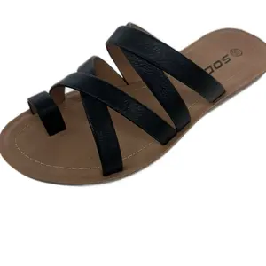 WOMENS SIMPLE CASUAL STRAPPY SANDAL WITH TOE RING ISABEL-S Walking Shoes