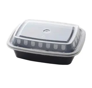 ProTakeOut, 48 oz Rectangular Microwaveable Food Containers with Lids – 150 Sets (50/6) | BPA-Free, Reusable & Leak-Resistant Plastic Containers | Microwave & Freezer Safe | Ideal for Meal Prep & Take-Out