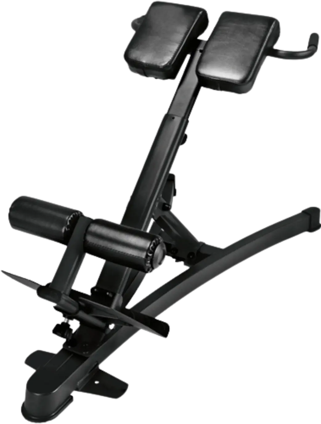 45-Degree Hyperextension Bench, Heavy-Duty Steel Strength Training Equipment, Adjustable Gym Machine for Core & Back Strengthening