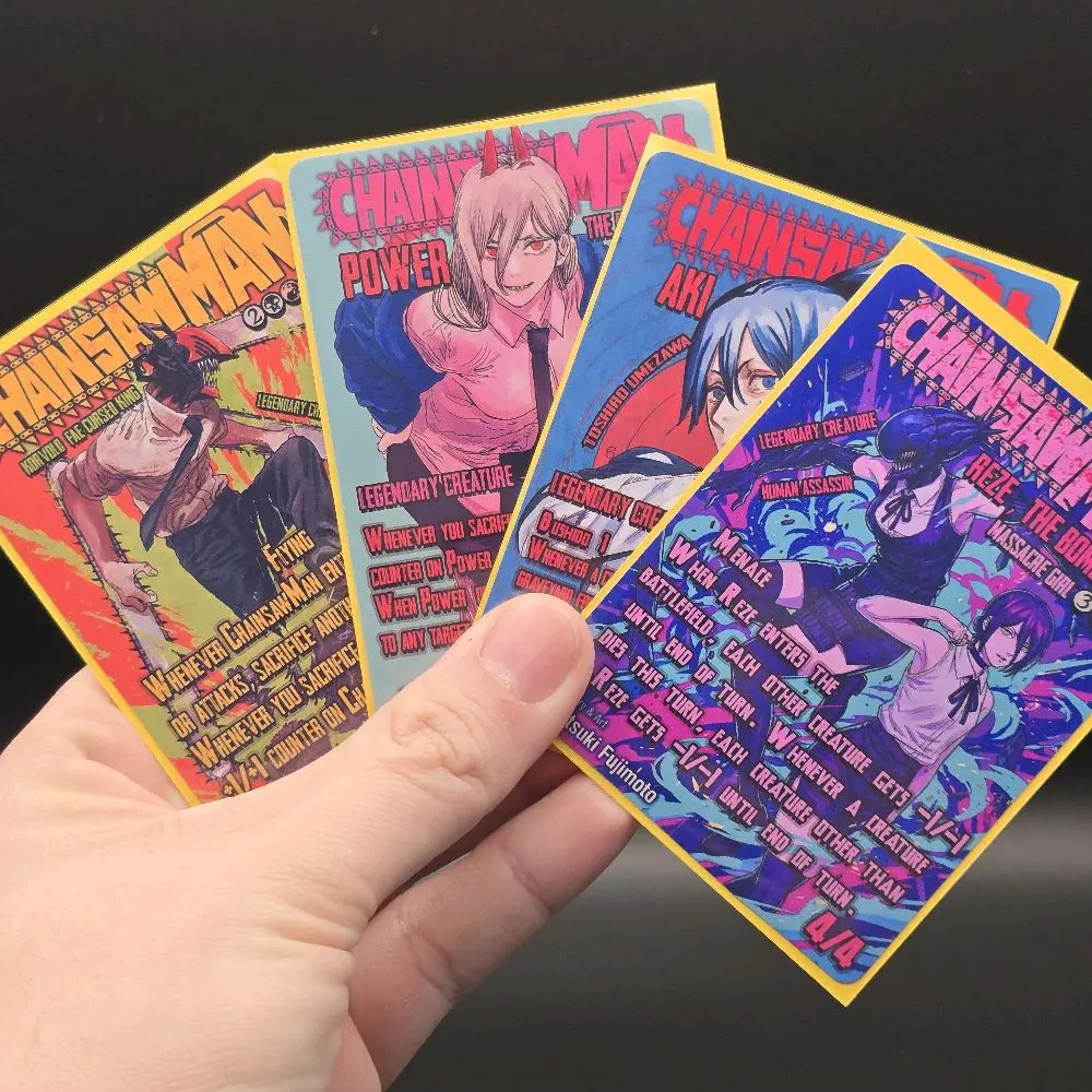 Chainsawman BUNDLE DEAL Includes All Four Characters Custom Proxy MTG Card Fan Made Casual Play Only Standard MTG Size - TikTok Shop Chainsawman BUNDLE DEAL Includes All Four Characters Custom Proxy MTG Card Fan Made Casual Play Only Standard MTG Size - TikTok Shop