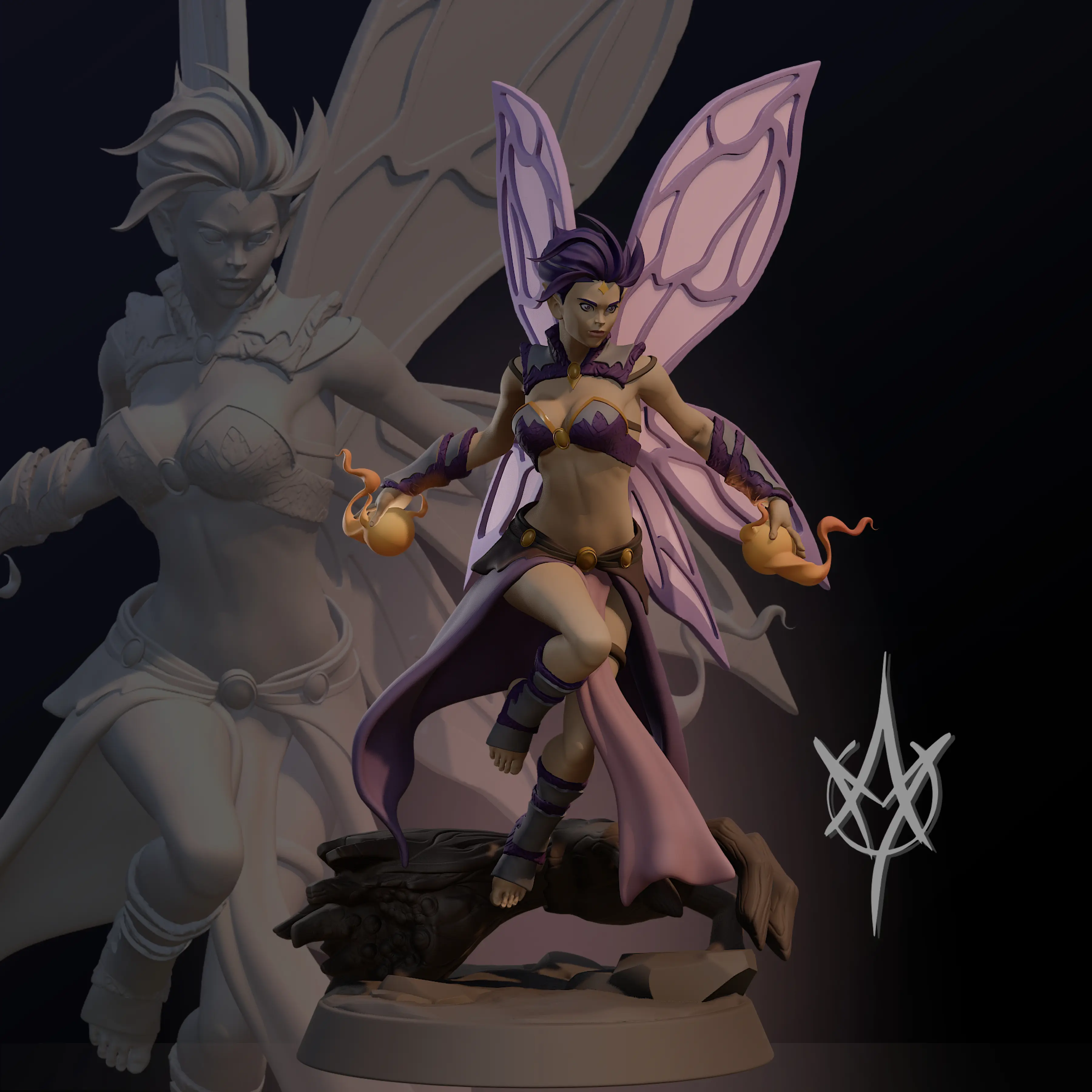 Fairy Miniature 3D Printed Character