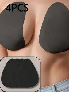 4-Piece Invisible Nipple Cover Bra Set, Underwear, /coffee/, Backless Strapless Design, Fit, Suitable for A-E Cup Sizes, All Seasons