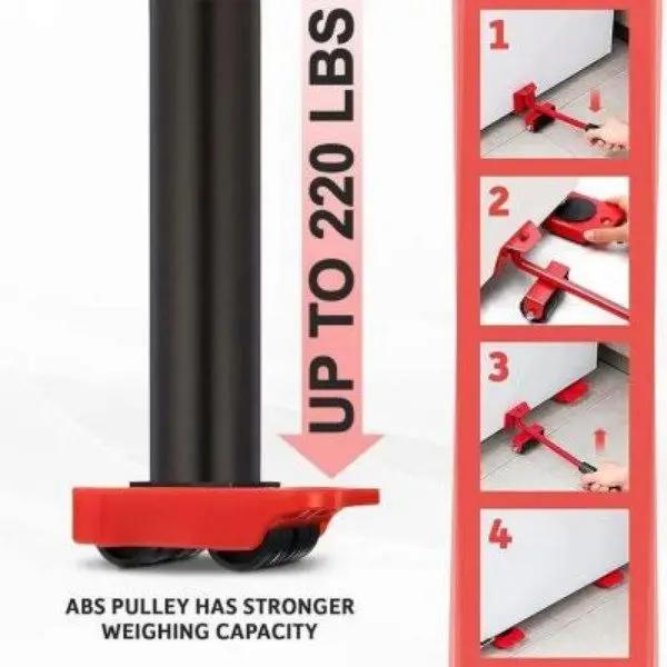 Furniture Mover with Wheels & Furniture LifterSet,600 Lbs Capacity for Moving HeavyFurniture,360 o Rotation Wheels FurnitureDolly,Sofa,Refrigerator,Cabinet peel and stickflooring.