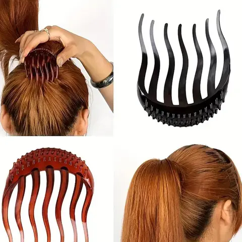 2pcs Ponytail Bouffant Volumizer Hair Volume Hair Styling Tool, Resin Durable Hair Tool, Hair Styling Tool for Women & Girls, Minimalist Headwear Suitable for Thick Hair, Heatless Styling Tools