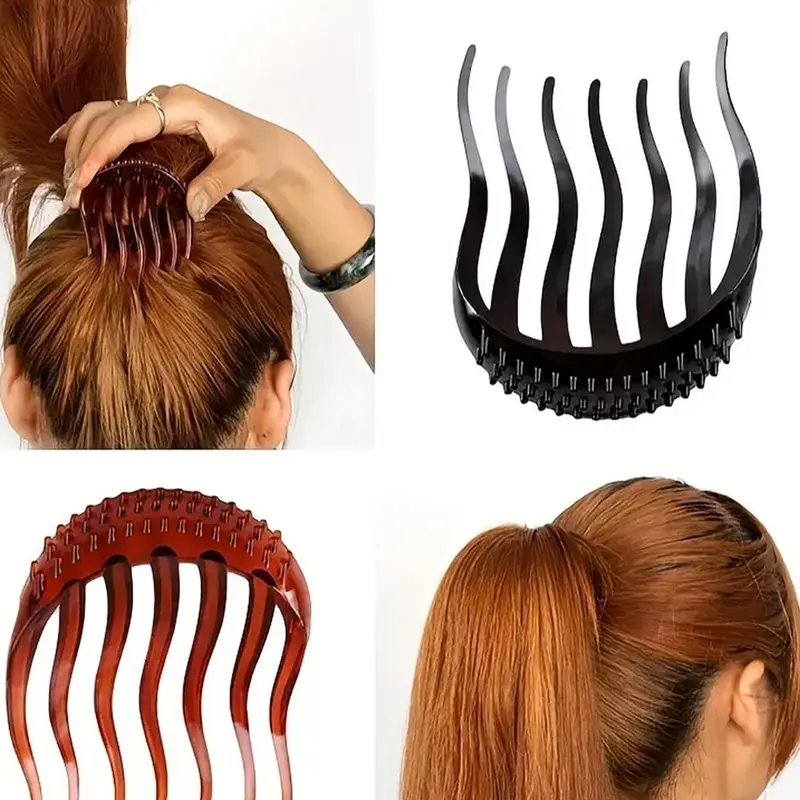 2pcs Ponytail Bouffant Volumizer Hair Volume Hair Styling Tool, Resin Durable Hair Tool, Hair Styling Tool for Women & Girls, Minimalist Headwear Suitable for Thick Hair, Heatless Styling Tools