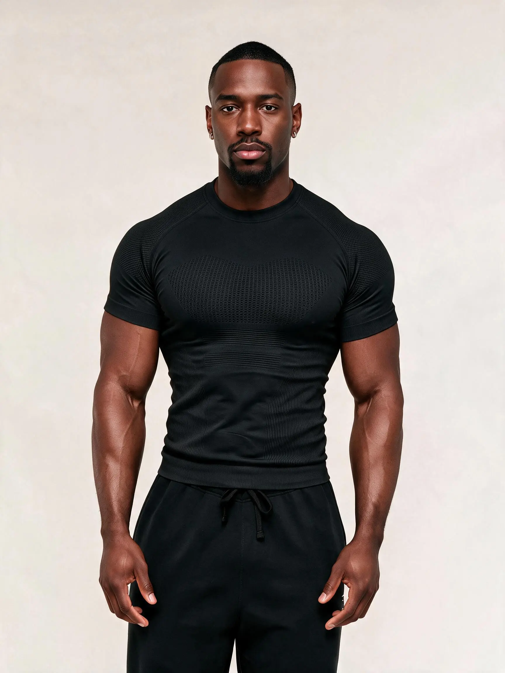 Men's Compression Shirt Seamless Short Sleeve Athletic T-Shirt High Elastic Moisture Wicking Quick Dry Fitted Muscle-Hugging Workout Gym Running Tee Tshirt