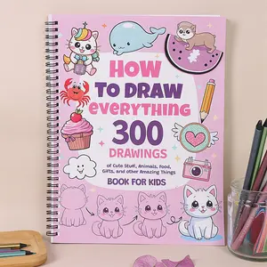 1pc Drawing Guide for Art Lovers, 300 Cute Step-By-Step Diagrams, Animals, Food, Gifts, and More Amazing Things, Hb-001 Model