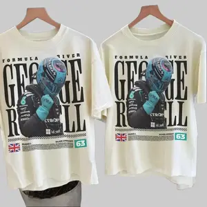 George Russell F1 Racing Unisex Shirt Vintage Formula 1 Graphic Tee Grand Prix Motorsport Streetwear Y2K Clothes T-Shirt Hoodie Sweatshirt - Good
