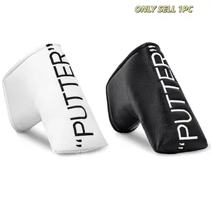 Trendy Blade Golf Putter Headcover, Soft Lined Design, Secure Closure, Durable Golf Accessory, Fits Most Standard Blade Putters, Ideal for Daily Use