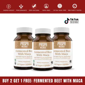 PRSPR Wellness Fermented Beet Root & Maca 3 Pack Bundle - 100% Natural, Non-GMO, Energy Boost, Cardiovascular Health, Dietary Supplement for Performance & Vitality
