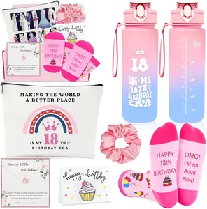 Awfrky 18th Birthday Gifts for Girls, 18 Year Old Girl Birthday Gifts, Gift for 18 Year Old Girls, Sisters, Daughter, Niece, Granddaughter,Friends, Sweet 18th Birthday Decorations for Teen Girl