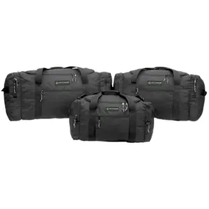 212 MAIN Large 15x30 in Mountain Duffle Bag, Black Outdoor Luggage, Easy Access, Rip Grip, Adjustable Straps