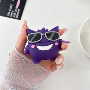 1 piece anime-themed earphone case, cute wireless Bluetooth earphone case, durable and stylish accessory suitable for AirPods 1/2/3/4/pro/pro2/pro3 (varies in shape depending on model)