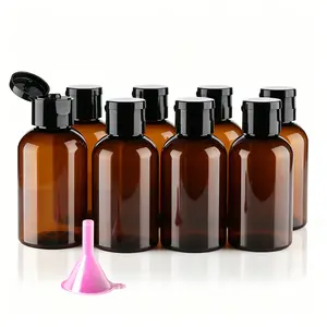 50ML Travel Bottles 8-Pack, Reusable Leak-Proof Flip-Top with Funnel, Ideal for Shampoo, Conditioner, Lotion, Travel & Daily Use, Refillable Bottle