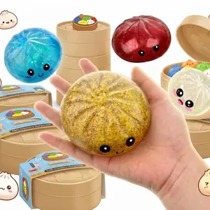 Expressive Dumpling Squishy - Blind Box, Mysecret Bun Fidget Toy, Soft TPR Material, Stress Relief