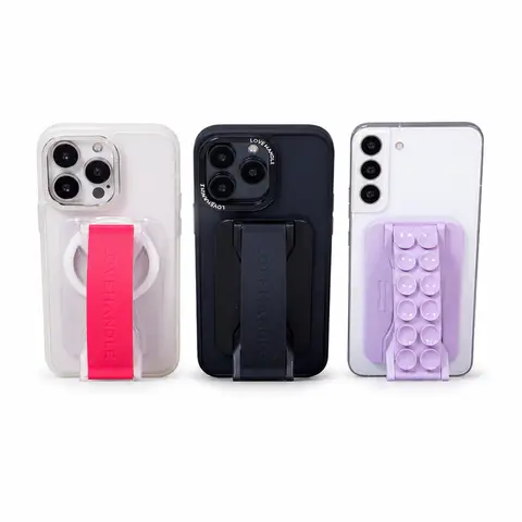 PRO for MAGSAFE SOLID COLORS- Removable Magnetic Phone Grip: Magnetic Grip, Kickstand, Wireless Charging Compatible, Silicone Strap, Securely Attaches to MagSafe-Compatible Cases, Easy On/Off, Stronger Magnets