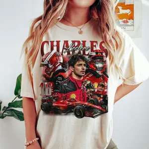 Charles Leclerc Shirt, Formula One American Graphic Vintage, 90s Bootleg Inspired Gift Fan Unisex T-Shirt