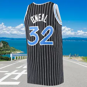 Shaquille O'Neal Men's Classic-Design Sleeveless stitched Retro Basketball Jerseys Black shirt