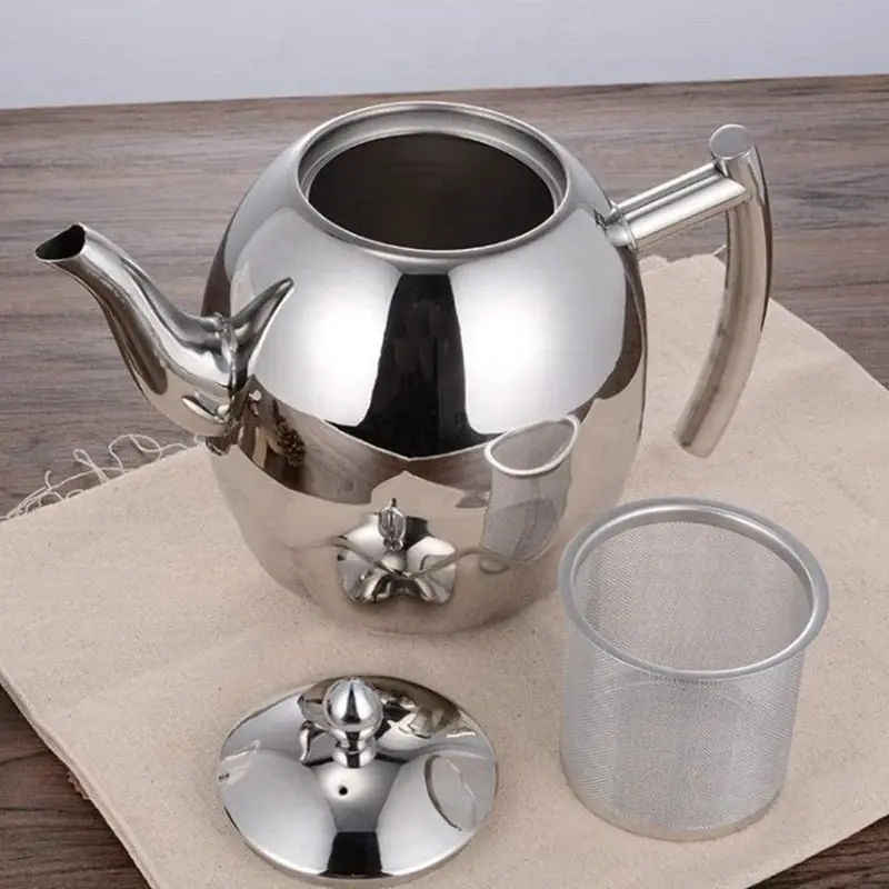 Stainless Steel Teapot With Strainer