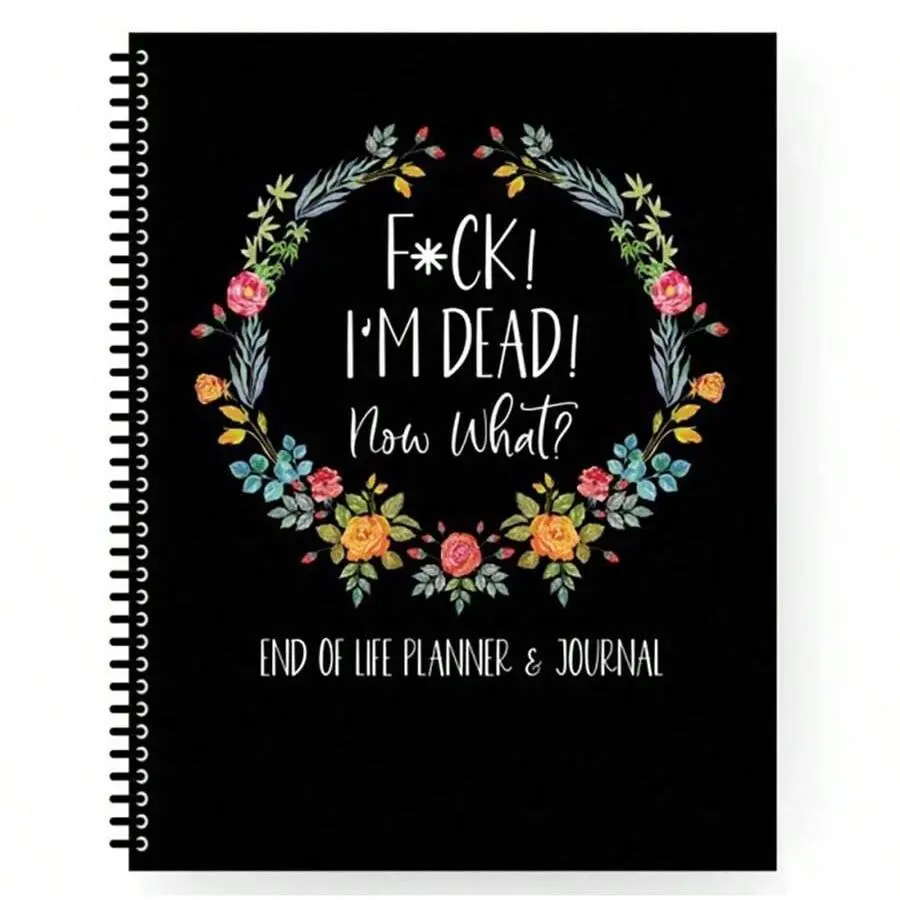 Floral & Letter Pattern Notebook, 1 Count Creative Cover Notebook, Personal Organizer, Will & Important Document Recording Book, Travel Diary Notebook, Spiral Bound Notebook Journal, Journaling Notebooks, Journals for Writing, Office Stationery Supplies