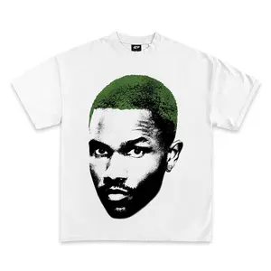 Frank Ocean Green Graphic Tee, Y2K Rap Streetwear T-Shirt, Unisex Crew Neck, Vintage Hip-Hop Graphic, Sports Style, Casual Cotton Fit