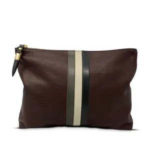 Oxblood Petite Lizard Medium Pouch
