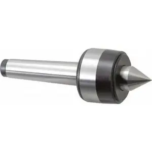 Bison MT2 Taper Shank, 1.57" Head Diam 460 Lb Capacity Live Center 5,000 Max RPM, 0.7" Point Diam, 0.87" Point Len, 460 Lb Max Workpc, 4.74" OAL, 0.87" Long Tip, Standard Point 7-565-002
