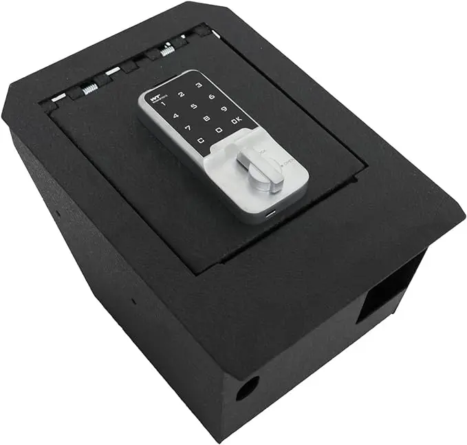 Center Console Safe Vault - KEREN Console Gun Safe Box Compatible with 2024 Tesla Cybertruck, Electronic Keypad Lock