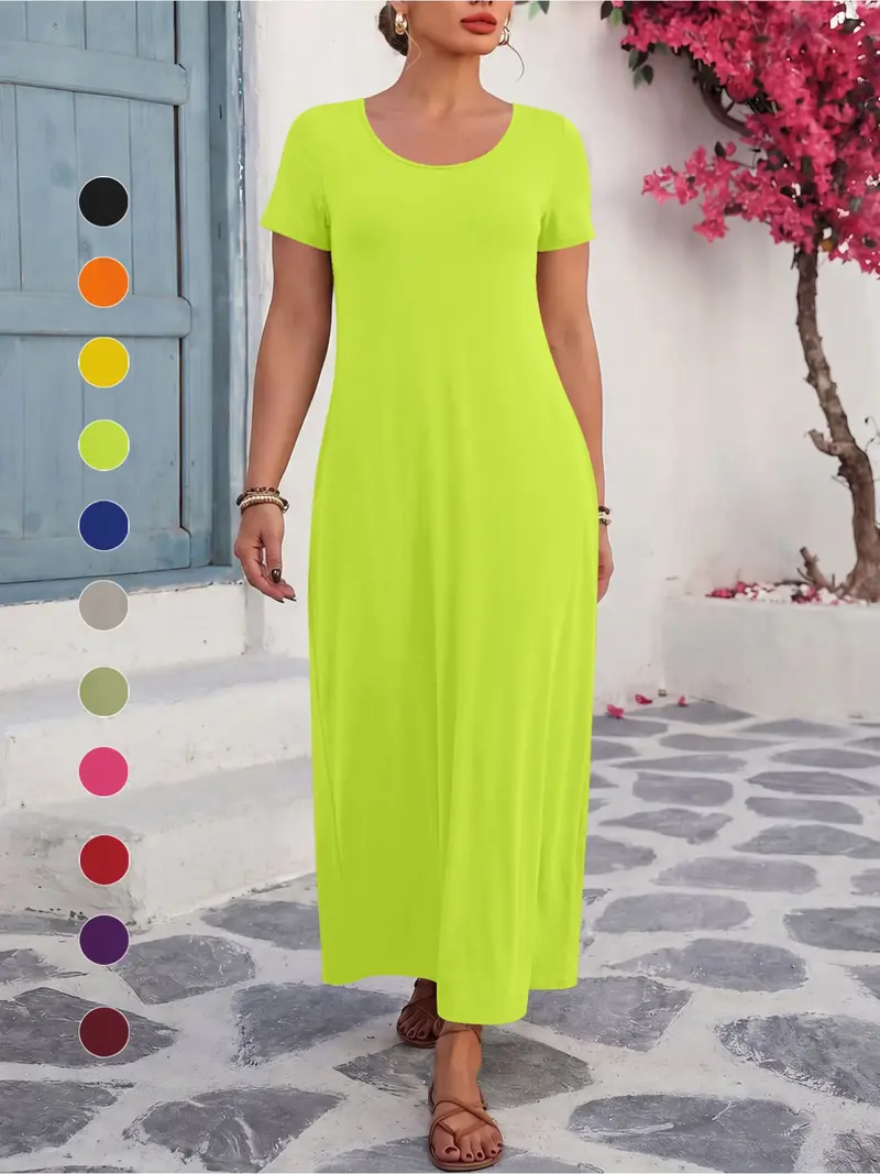 knee length dresses for ladies Long Sleeve Tie Dye Maxi Dress by Nuichan main image 1