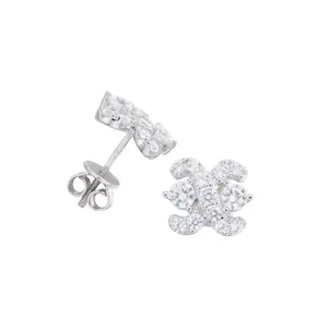 【#E632】Ice Mang Cluster Earrings UCCIYO 18k Gold-Plated Lab-Created Moissanite Earrings For Women S925 Sterling Silver Stud Earring Men Hip Hop Jewelry Couple Gift