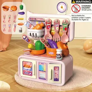 Mini Kitchen Toy Simulation Cooking Set, Toddler Play Kitchen, Pretend Play Girl Toys, Realistic Cookware Role-Playing Kit, Educational Gift