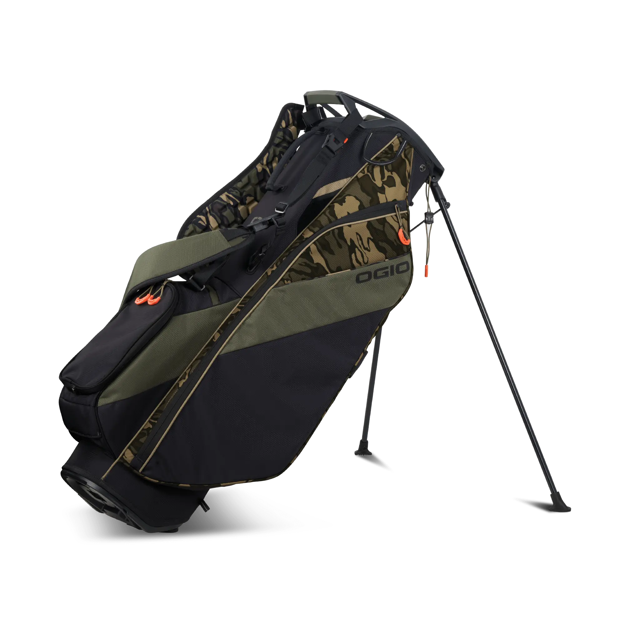 OGIO Fuse 2026 Golf Stand Bag - Golf Equipment with Over-Mold Top, Full-Length Dividers, Clippable Straps, Rugged Fabric, Canopy Accessory