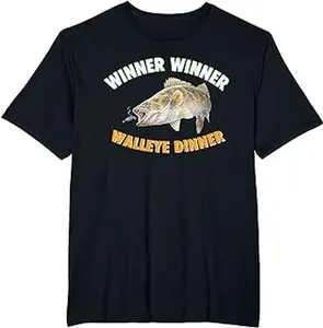 Funny Fishing Winner Winner Walleye Dinner Fish Fry T-Shirt S-3XL