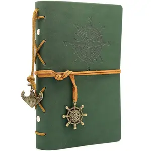 1/2pcs A6 Vintage Notebook with Box, 5*7 Inch PU Leather Notepad, 160 Page Blanked Notebook Journals with Durable Paper for School Work Bussiness, Back to School, Christmas New Year Birthday Gift