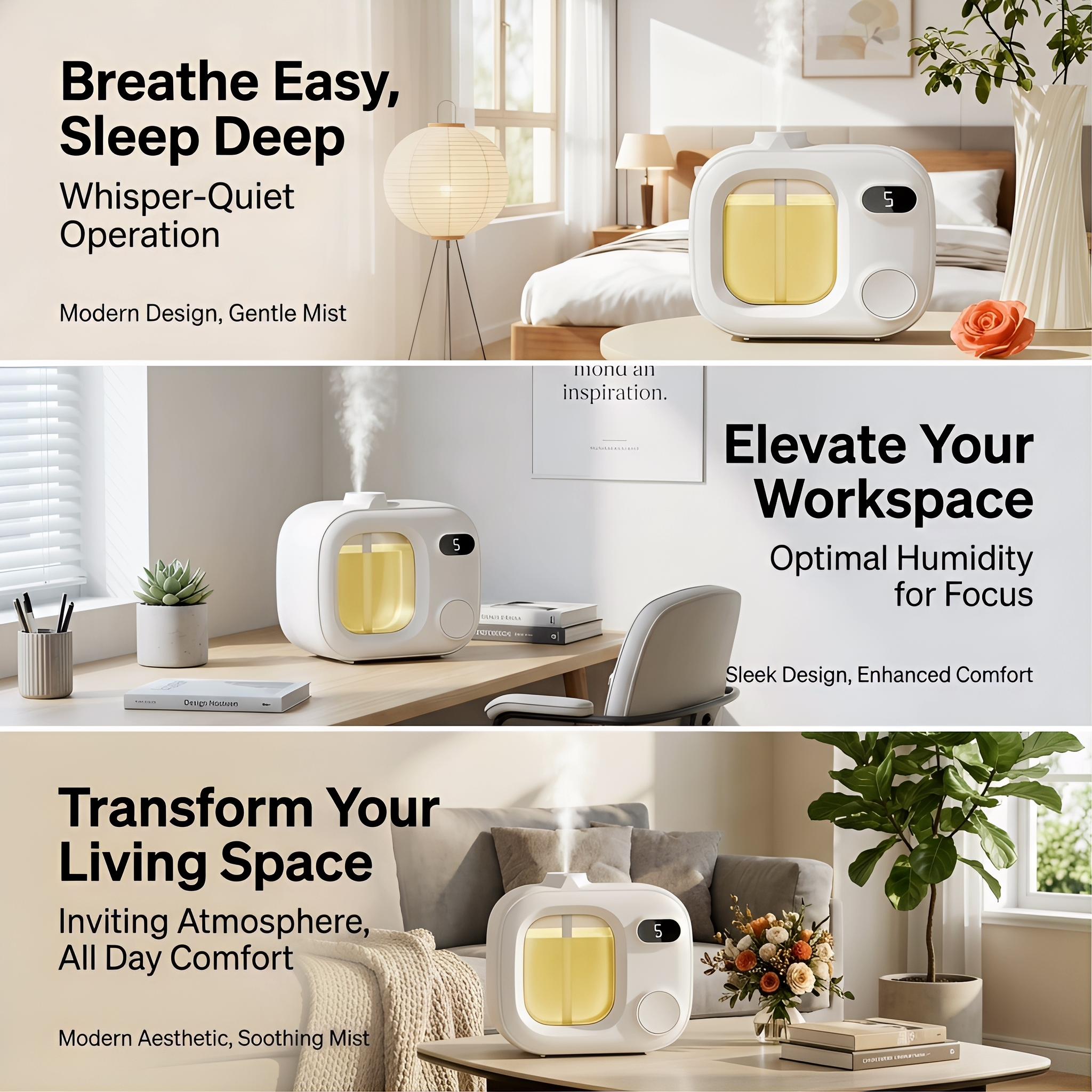 Automatic essential oil diffuser with deodorizing function - suitable for humidifiers in bedrooms, offices, bathrooms, and home aromatherapy machines, with long-lasting fresh air (cold mist, automatic shut-off)